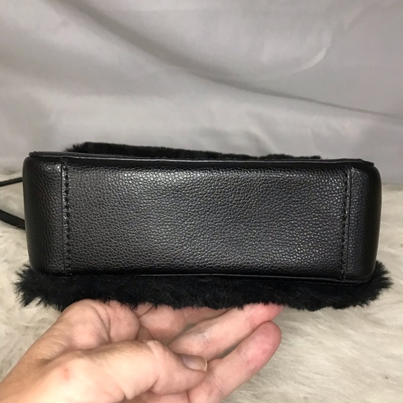 NWT Kate Spade Black Faux Fur Handle Crossbody Bag w/ Crystal Embellishments - Picture 13 of 16